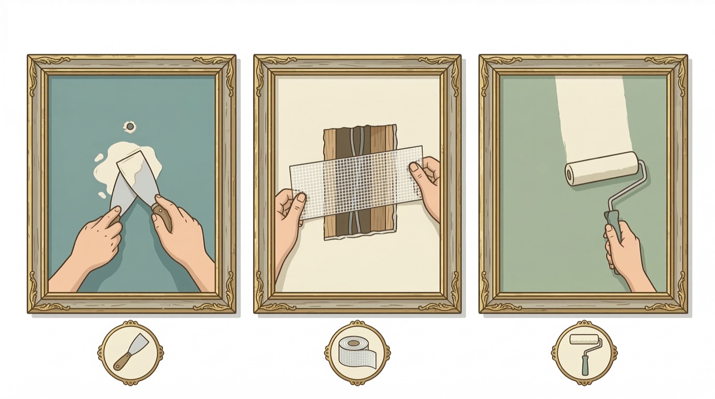 Popravka rupe u gips-kartonu: Od male rupe do veće zakrpe