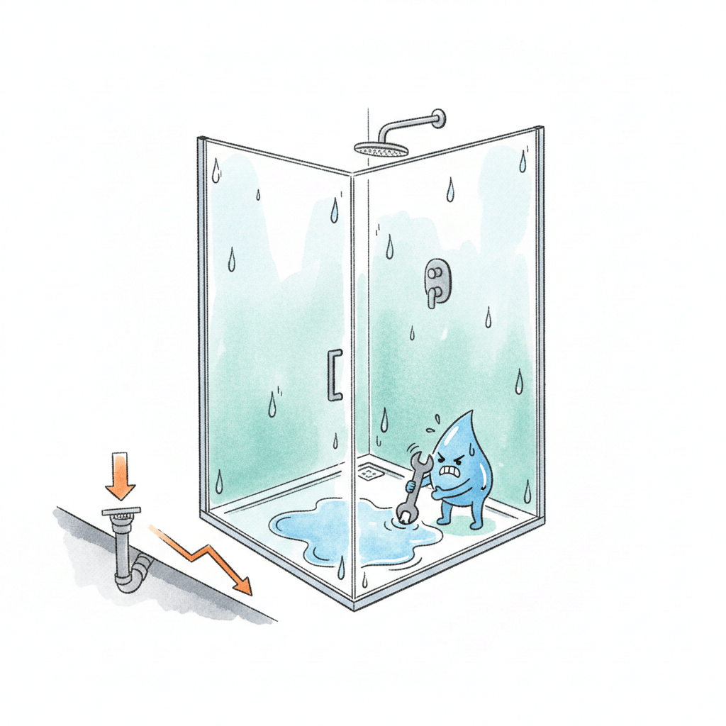 Zašto se voda zadržava u tuš kabini i kako popraviti pad